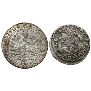 Sigismund III. Vasa, Grosz Krakau 1604 und Vilnius 1626, Satz (2 Stück)
