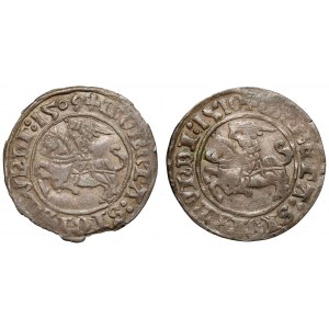 Sigismund I the Old, Vilnius 1509 and 1510 half-penny (2pcs)