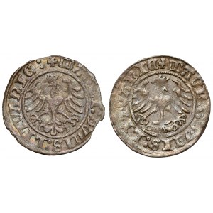 Sigismund I. der Alte, Vilniuser Halbpfennig 1509 und 1510 (2 Stück)