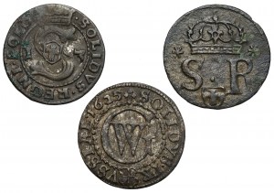 Sigismund III Vasa and Prussia, set of shekels (3pc)