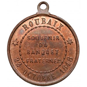 France, Revolutionary Token 1848 - Souvenir du Banquet Fraternel