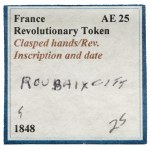Francúzsko, revolučný žetón 1848 - Souvenir du Banquet Fraternel