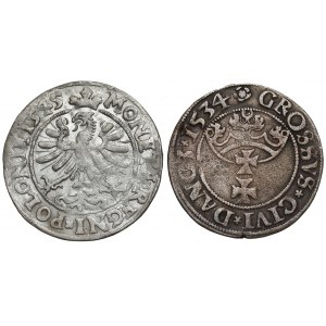 Sigismund I. der Alte, Grosz Danzig 1534 und Krakau 1545 (2 Stück)