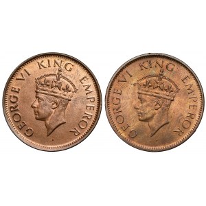 India, George VI, 1/4 anna 1940-1941 (2pcs)