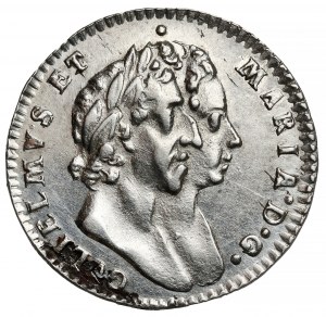 England, William & Mary, 3 pence 1690