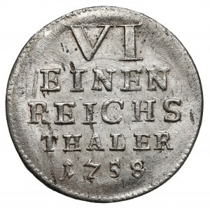 Sachsen-Hildburghausen, Ernst Friedrich Karl, 1/6 tolaru 1758