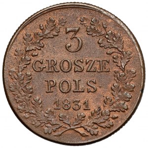 Novembrové povstanie, 3 groše 1831 KG