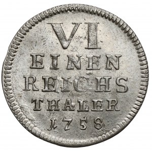 Sachsen-Hildburghausen, Ernst Friedrich Karl, 1/6 tolaru 1758