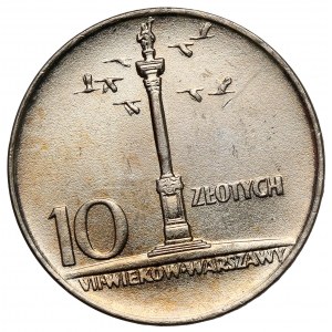 10 Zloty 1966 kleine Säule - kleine Drehung