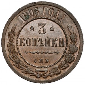 Rosja, Mikołaj II, 3 kopiejki 1905