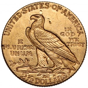 USA, 2 1/2 dolaru 1910 - Indiánská hlava