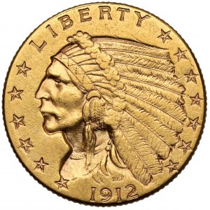 USA, 2 1/2 dolára 1912 - Indiánska hlava