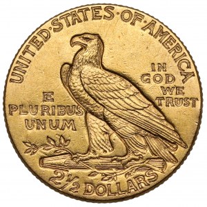 USA, 2 1/2 dolára 1914 - Indiánska hlava