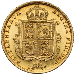 England, Victoria, 1/2 Sovereign 1887