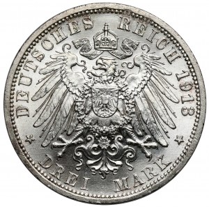 Prussia, 3 mark 1913-A