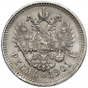 Rusko, Mikuláš II, rubeľ 1901 FZ