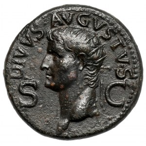 Oktawian August (27 p.n.e.-14 n.e.) Dupondius - wybity za panowania Kaliguli