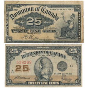 Kanada, 25 centov 1900 a 25 centov 1923 (2ks)