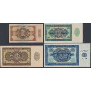 Deutschland, DDR 2 - 100 Mark 1948 (4Stk)