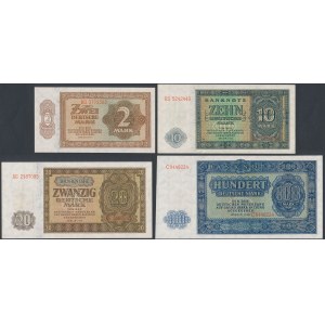 Deutschland, DDR 2 - 100 Mark 1948 (4Stk)