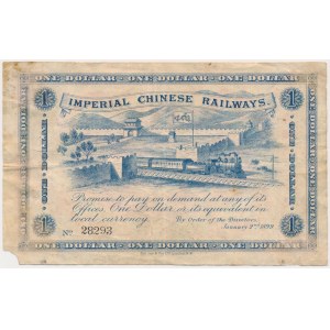 China, Imperial Chinese Railways, 1 Dollar 1899