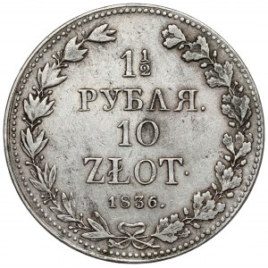 1-1/2 rubla = 10 złotych 1836 MW, Warszawa