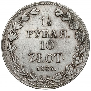1-1/2 rubľa = 10 zlotých 1836 MW, Varšava