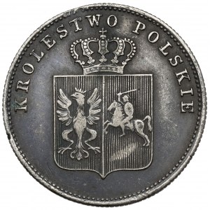 Powstanie Listopadowe, 2 złotych 1831 KG - prosta kreska w Ł