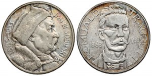 10 złotych 1933 Sobieski i Traugutt, zestaw (2szt)