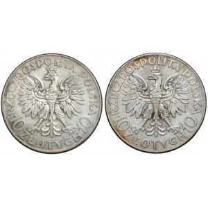 10 zlatých 1933 Sobieski a Traugutt, sada (2ks)