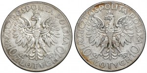 10 gold 1933 Sobieski and Traugutt, set (2pcs)