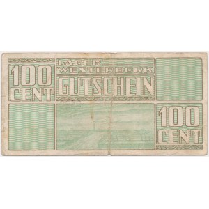 Netherlands, Westerbork Concentration Camp Judaica, 100 Cent 1944