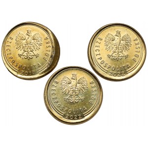 1 cent 2017-2022 - mincovňa sa ničí (3ks)