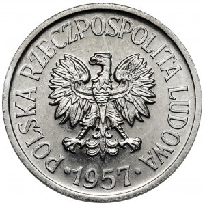20 Pfennige 1957 - breites Datum - Seltenheit