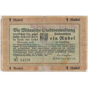 Latvia, Mitau 1 Rubel 1915