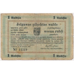 Lotyšsko, Mitava 1 rubl 1915