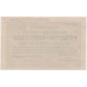 Niemcy, Berlin 0.42 Mark Gold = 1/10 Dollar 1923