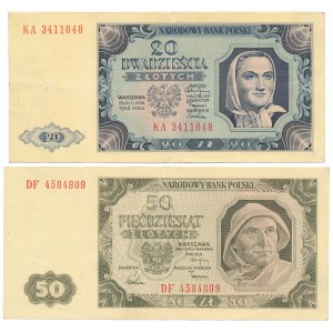 20 i 50 złotych 1948 - zestaw (2szt)