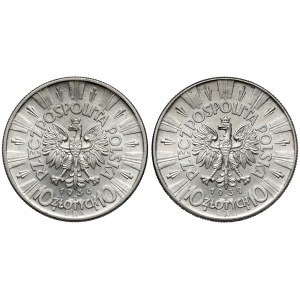 Pilsudski 10 zloty 1936-1939, set (2pcs)