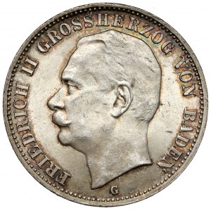 Baden, 3 mark 1908-G