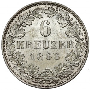 Frankfurt, 6 kreuzer 1866