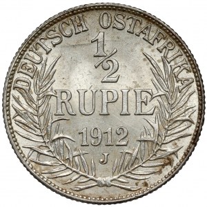 Deutsch-Ostafrika, 1/2 rupie 1912-J
