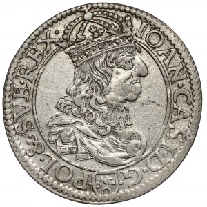 Jan II Casimir, Sechster Krakau 1661 TLB - Zierschild - sehr selten