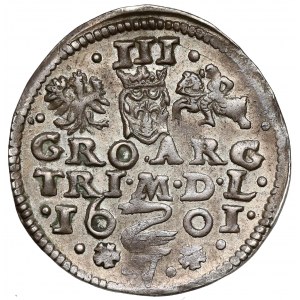 Zygmunt III Waza, Trojak Wilno 1601 - Łabędź nad V - piękny