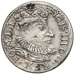Sigismund III Vasa, Trojak Olkusz 1592 - aus einem Walzer - selten