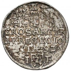 Žigmund III Vaza, Trojak Olkusz 1592 - malá hlava - vzácne