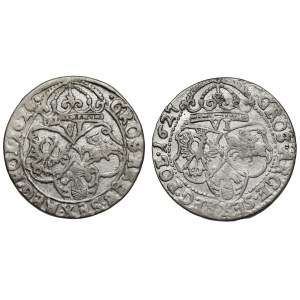 Sigismund III. Wasa, Sechserpack Krakau 1626-1627 (2 Stück)