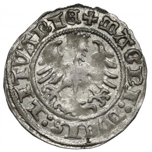 Sigismund I the Old, Half-penny Vilnius 1516 - circle over a horse