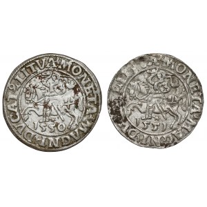 Sigismund II Augustus, Half-penny Vilnius 1550 and 1551 (2pcs)