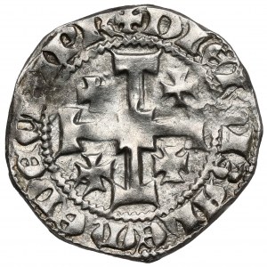 Cyprus (križiacke a kresťanské štáty vo východnom Stredomorí), 1/2 penny (14. storočie)